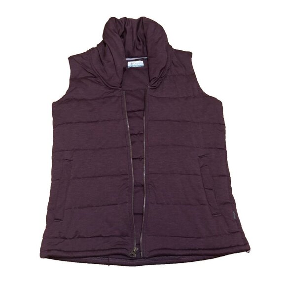 Columbia Omni-Heat Purple Puffer Vest SUPER SOFT Womens Size Small - Picture 1 of 8